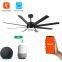 Big Size 72Inch Ceiling Fan With LED Light DC Motor Retractable Fan Light With Remote Control