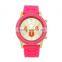 FT1305_PK Pink Colorful 3 Hands With ABS Band Quartz Jelly Watch