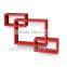modern curved wooden wall shelf design