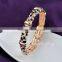 wholesale jewelry india bracelet leopard design crystal rose gold plated bangles