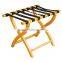 Hotel Wooden Luggage Rack with Black Belt