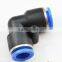 Free sample push-in one touch pneumatic union tee striaght elbow Plastic fast insertion, pipe fittings