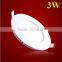 Ultra-thin LED panel lights 3w 270LM Round Mini Dimmable LED Ceiling Light 75mm Hole Size