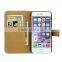 Best High Quality PU Flip Leather Case For iPhone6S, Book Style Wallet Leather Case For iPhone6S