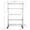 5-Tier CE 48" x 18" x 72" Outdoor Gray Wire Shelving Rack w/Wheels