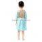 popular sequin Aqua kids wear summer children boutique clothing girl back to school dress Children Frocks Designs