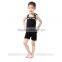 Wholesale New toddler black matching clothes set summer childrens outfit holiday girl clothing baby girl halter top designer
