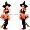 Halloween Cosplay costume children magic witches broom skirt