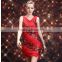 2016 High Quality Sexy Red Skirt Latin Dance Costumes for Women Cheap Latin Fringe Dress on Sale