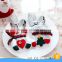 hot sale snowman fork and knife holder pocket smile cutlery pouch for kids