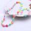 Children diy colour bead jewelry rose flower acrylic plastic necklace