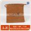 custom size brown velvet drawstring pouch packaging glass bottle
