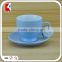 best selling products solid color unique shape coffee ceramic tea cup and saucer