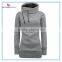 100% cotton high neck sweatshirt fleece hoodie for women
