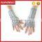 V-26 custom fashion crochet cable knit women winter fingerless mitten gloves knit arm warmer