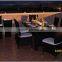 Rattan dining set rustic restaurant furniture chairs and table FCO-2077