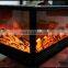 3 sided decorative cheap steel electric fireplace with five level adjustalbe flame effect