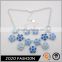 Jewelry Sets 11 Pieces Alloy Flowers Combine Inlay Resin Stones Necklace And Earring Set