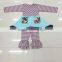 Hot Sale 100% Cotton Pretty Baby Outfit Little Girl Stripe Dress Boutique Baby Party Autumn Winter Dress Baby