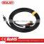 2RCA to 3.5mm Male to Male 3.5mm OD black zinc alloy HDTV DVD Audio Video av Cable