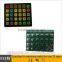 keyboard membrane switch with embossed metal domes