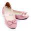 Hot Sale 2015 New Arrival Korean Style Women's Flat Shoes With Bowknot Pink Black Casual Daily Occacion Free Shipping