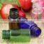 Colorful Green Empty Straight Sided Cylinder PET Bottle for 10ml with Mushroom Filp Top Cap