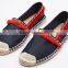 red tassel binding hemp shoe jute sole espadrilles fashion shoe ladies flat loafer shoes 2016, espadrille