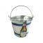 Custom Full Color Logo 5L Metal Beer Bucket, Galvanized Metal Ice Bucket