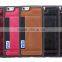 leather stand back case with card holder for mobile phone 6