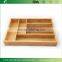 Solid Bamboo Kitchen Cutlery Tray