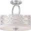 3-light Contemporary Polished Nickel Semi-Flush