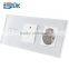 EU glass panel wall socket 16a, CE ROHS