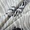 Stripe and Zebra Printed Knitted Cotton Blanket