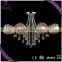 warm light chrome metal crystal and glass hotel chandelier