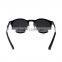 retro round wood and carbon fiber double materials sunglasses