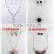 New arrival diamond around fancy pearl necklace set