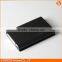 Personalized black leather business card holder with metal frame and customized LOGO