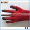 BSSAFETY Softtextile red cotton knitted black latex coated work gloves