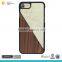 Colorfule seashell and wooden mobile phone cover for iphone 7 case seashell