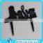 Engagement Cake Decoration Black Bride Groom Silhouette Acrylic Wedding Cake Topper