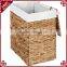 Environmetal natural water hyacinth woven home or hotel laundry basket