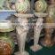 CUSTOM DESIGN VERONA BEIGE MARBLE PEDESTALS