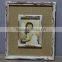 decorative linen fabric wooden picture photo frame with antique limitation
