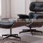 black leather replica emes lounge chair