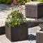 2017 Trade Assurance Most Popular Alum Frame Rattan Cube Planter Outdoor Rattan Plant Holder