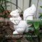 Modern design cute pure white squirrel figurine statue