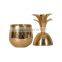 Antique Brass Pineapple Mug & Wine Cooler