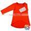 Asymmetrical Design New Model Kids Tshirts Plain White Soft Cotton Long Sleeve Girls Shirt