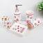 Ceramic Bathroom Set 4pcs With Love Decal